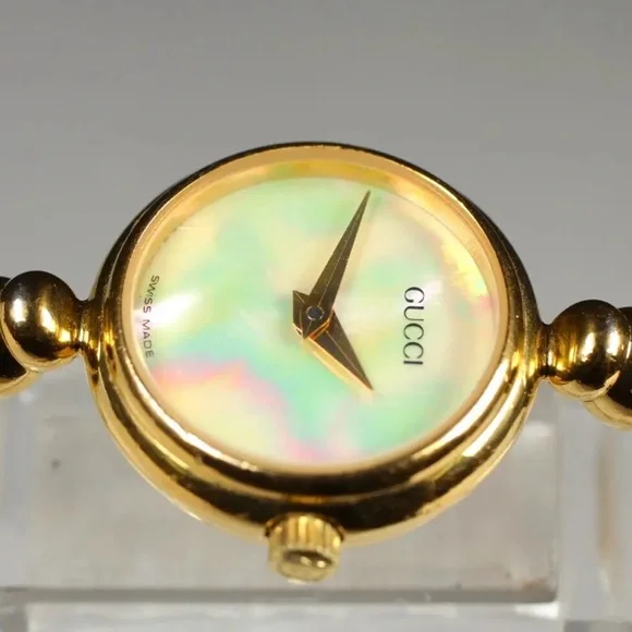 Gorgeous Gucci Pearl and Gold Watch